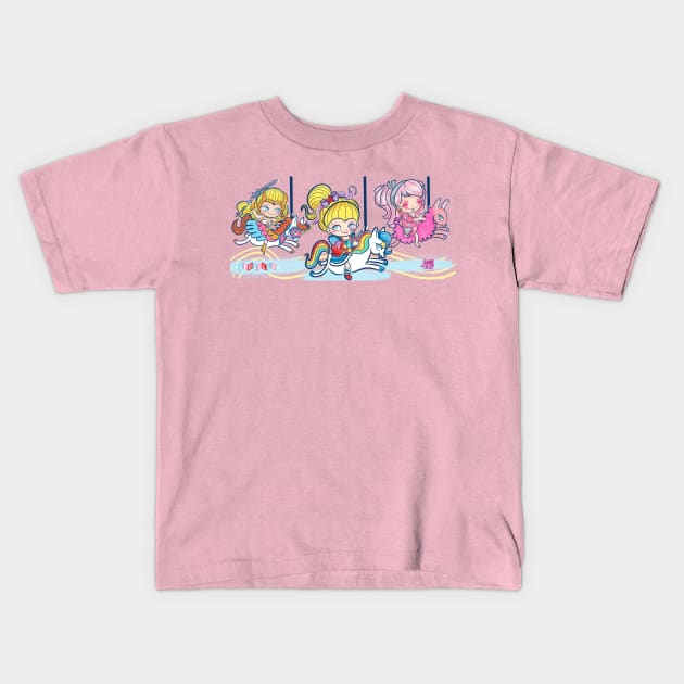 Girl power retro! Kids T-Shirt by LADYLOVE